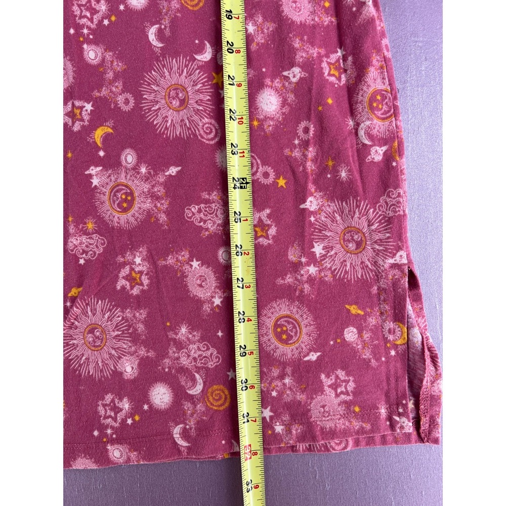 Whimsigoth Celestial Sleep Shirt Sun Moon Star Cosmic Cotton Nightgown Sleepwear - Picture 7 of 9
